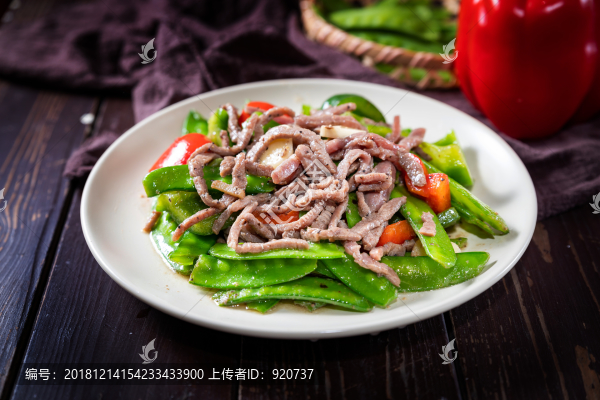 荷蘭豆炒牛柳