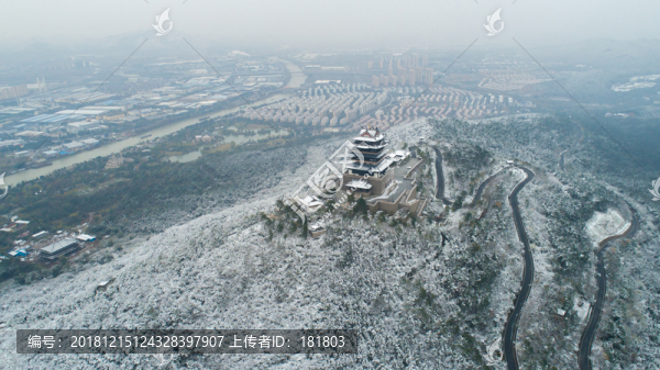 湖州仁皇山雪景