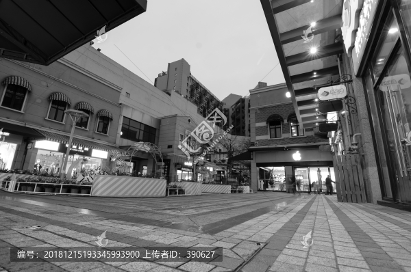 城市黑白夜景