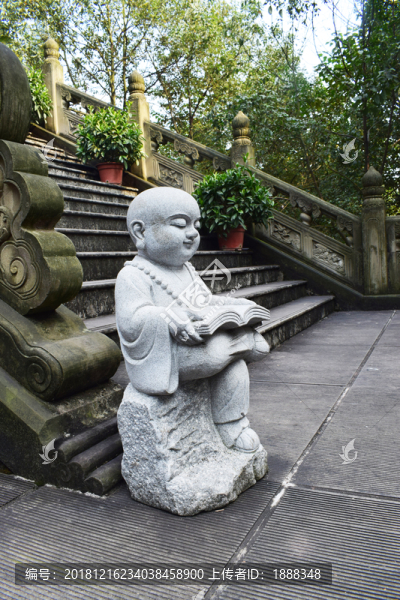石雕小和尚雕塑藝術(shù)
