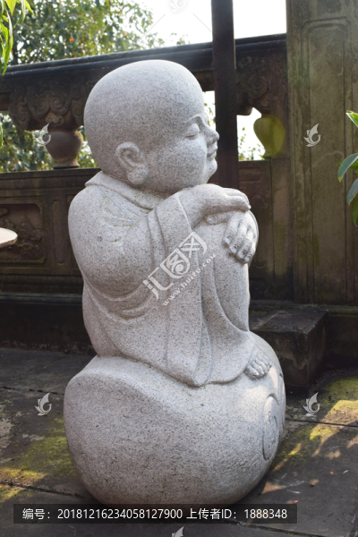 石雕小和尚雕塑藝術(shù)
