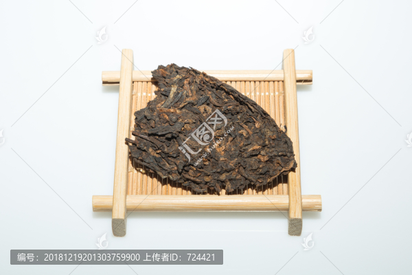 普洱熟茶茶葉特寫