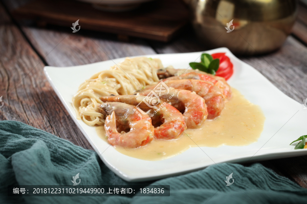 奶油大蝦伊面