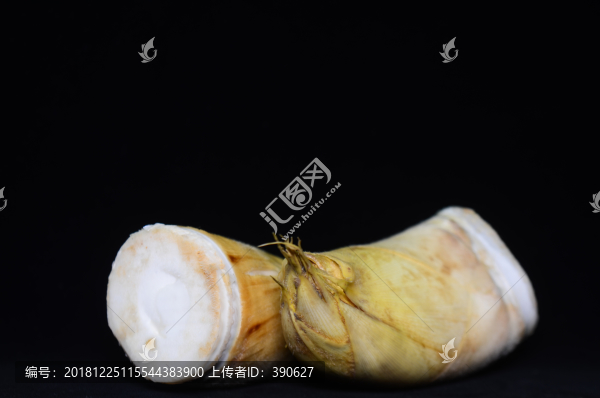 冬筍棚拍黑色背景