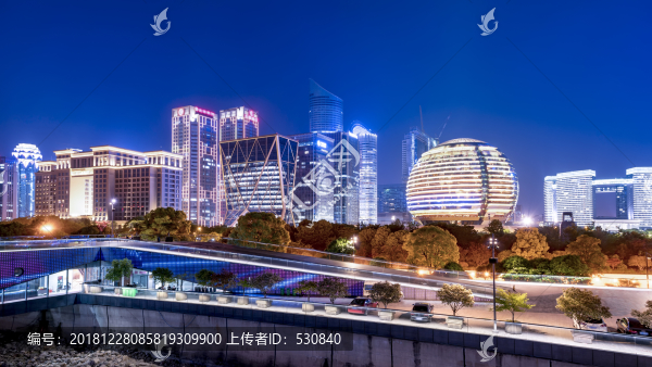 杭州錢江新城夜景