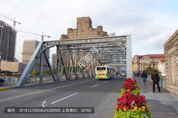 上海蘇州河外白渡橋橋面