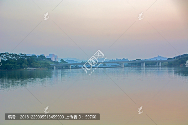 松山湖黃昏風(fēng)景