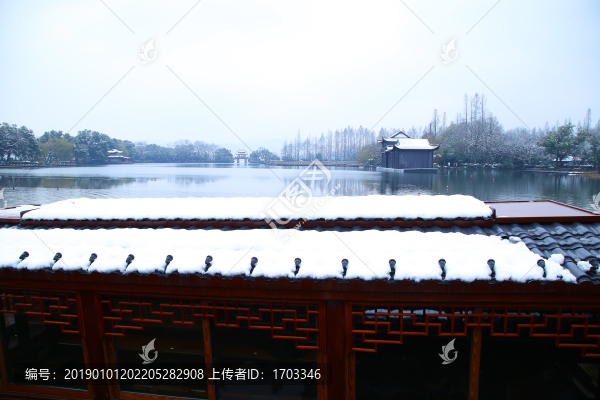 杭州西湖雪景
