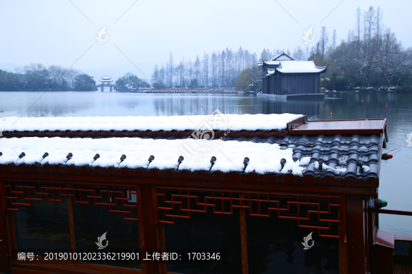 杭州西湖雪景