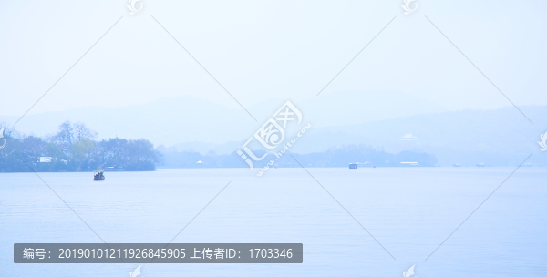 西湖雪景全景