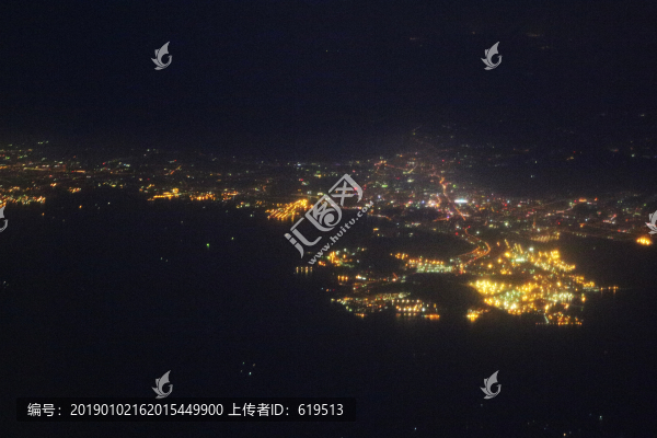 俯瞰大連夜景全景