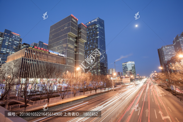 北京城市道路夜景
