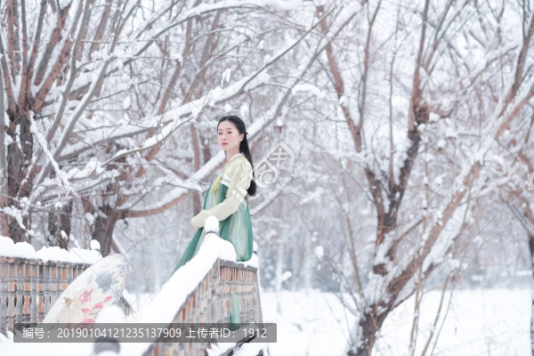 雪景人像