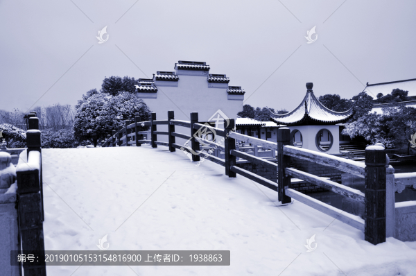 亭臺(tái)雪景
