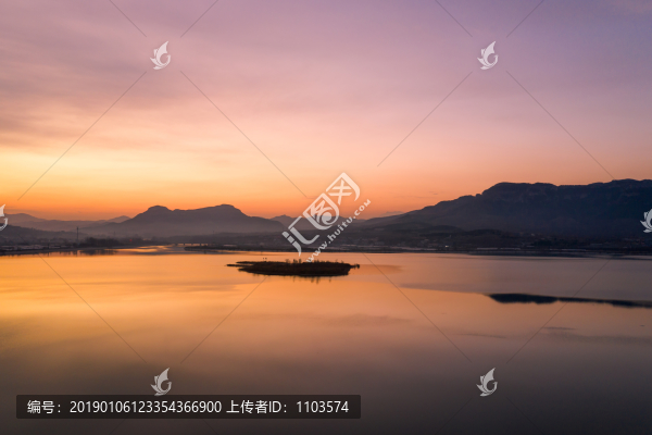 濟(jì)南臥虎山水庫(kù)朝霞25