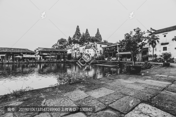 徽州古鎮(zhèn)黑白照片