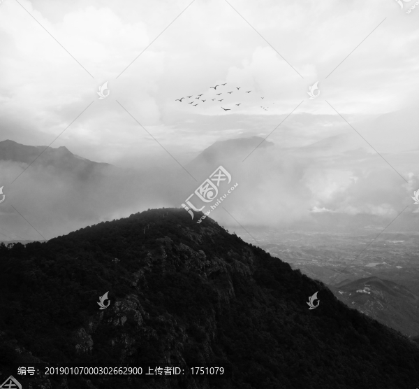 水墨山水裝飾畫