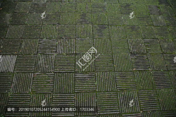 青苔地磚紋理背景素材
