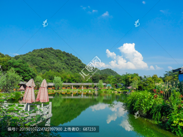 藍(lán)天白云青山綠水