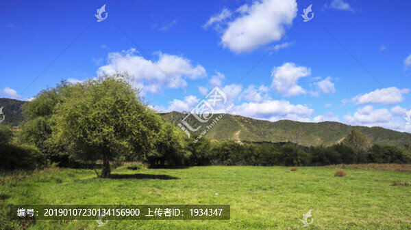 高原風光之藍天白云