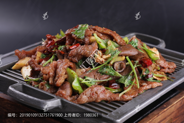 孜然牛三拌