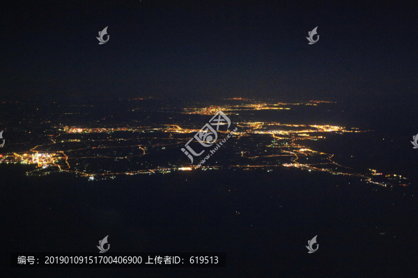俯瞰大連夜景全景