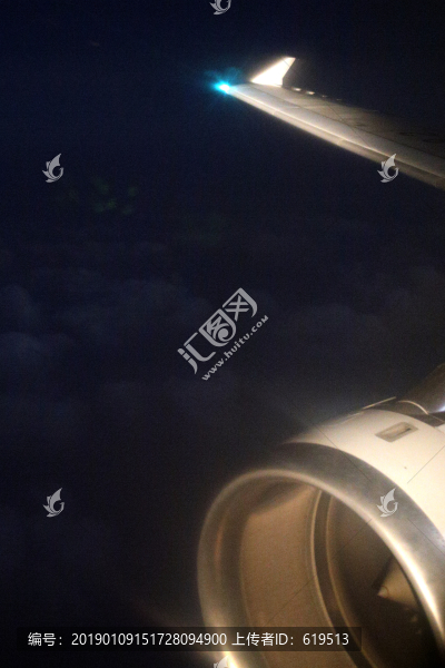夜空中的飛行