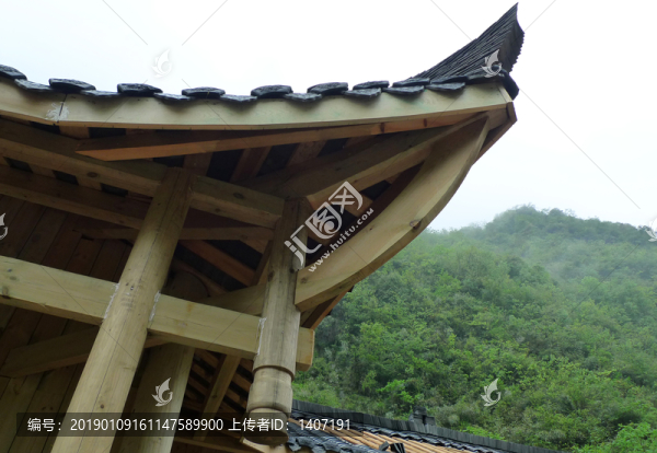 古建筑施工場景圖