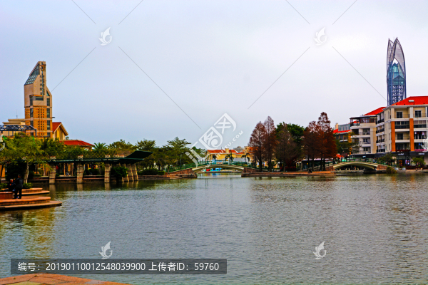 深圳大梅沙奧特萊斯湖畔風景
