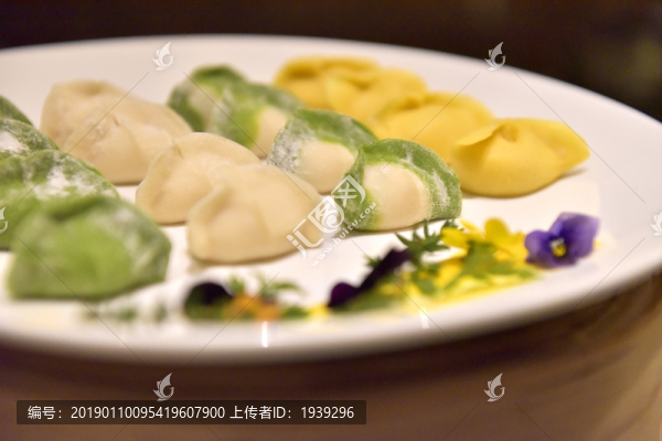 中國菜系餃子特寫圖片