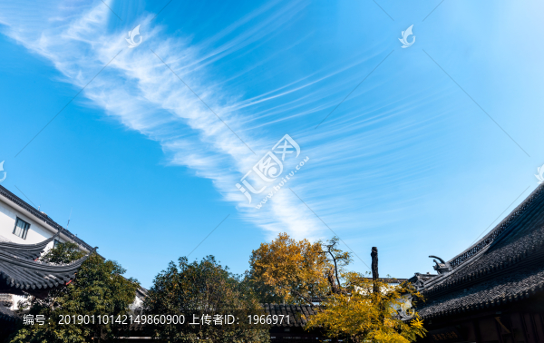 南京夫子廟尊經(jīng)閣的天空