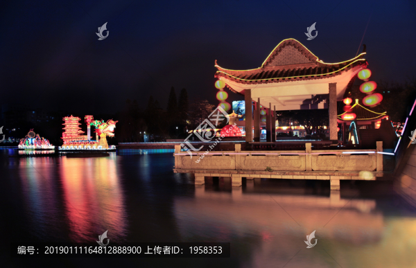 中山市人工湖夜景