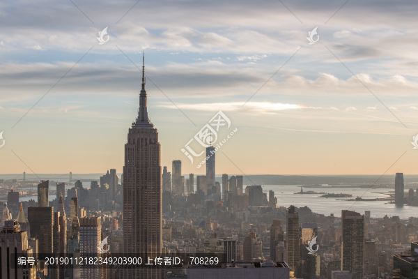 美國紐約黃昏城市風(fēng)光