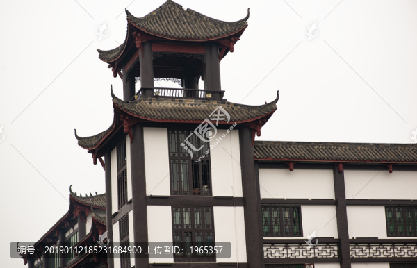 古建筑樓亭屋檐