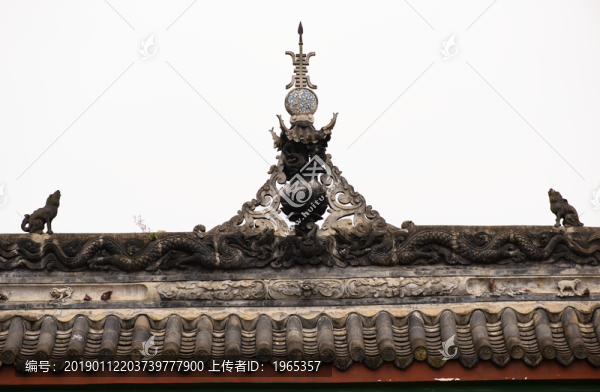 中式古建筑屋檐裝飾