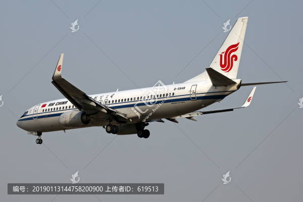 中國國際航空飛機(jī)降落