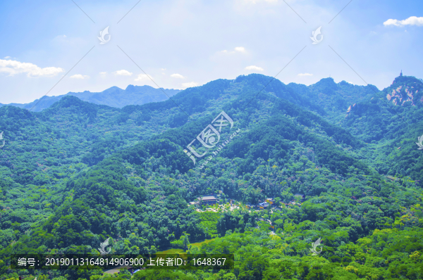 千山靈巖寺建筑群與群山山峰山脈