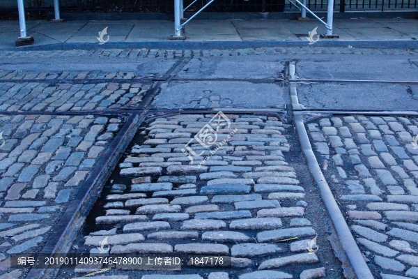 布魯克林街景廢棄電車道