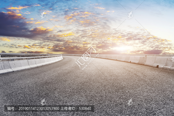 道路地面和天空景觀
