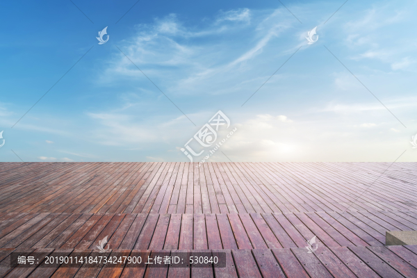 空的前景和藍天白云
