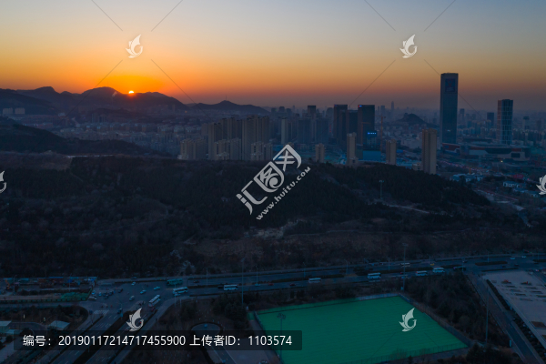 航拍濟(jì)南奧體中心全景02