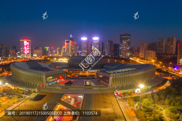 航拍濟(jì)南奧體中心全景23