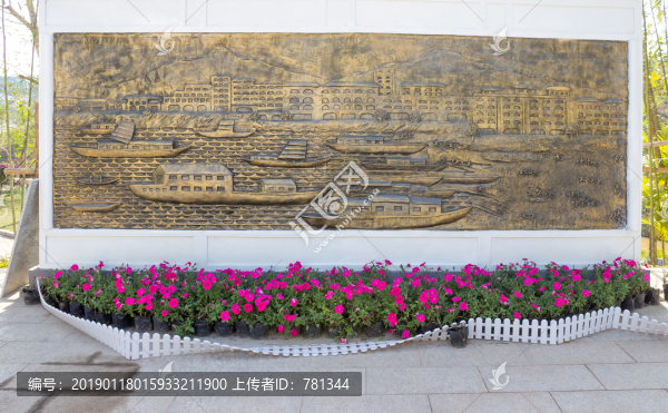 梧州水上繁華貿(mào)易浮雕