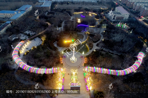 運(yùn)城航天公園夜景