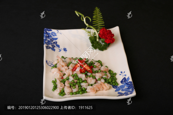 青豆炒蝦仁