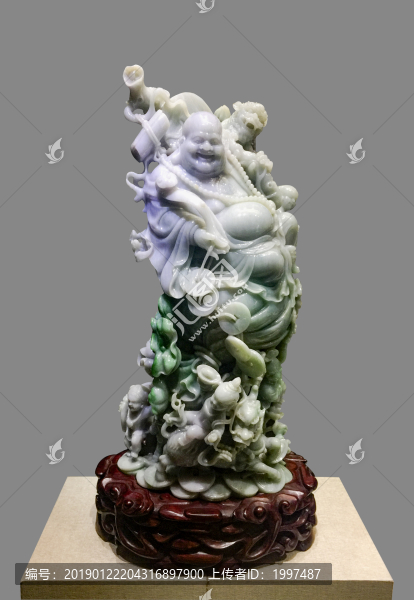 翡翠雕刻彌勒菩薩