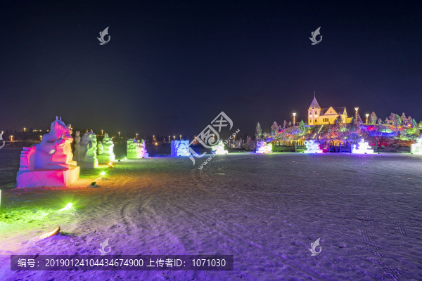 雪雕夜景