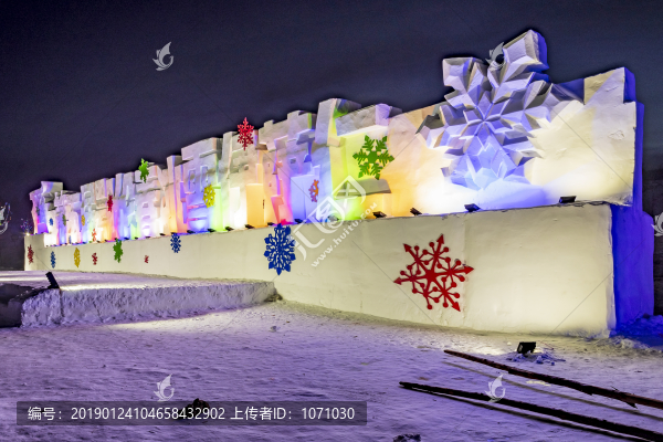 雪雕夜景