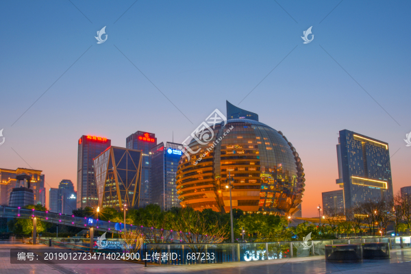 錢江新城夜景杭州夜景