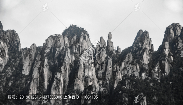 三清山水墨風(fēng)景畫